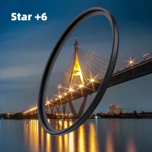 6 Line Star Lens Filter for 49 52 55 58mm