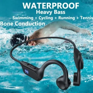 Wireless Earphone Bone Conduction Sport Swimming Bluetooth Compatible Headphone