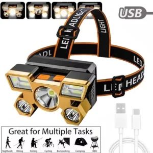 Powerful Rechargeable Head Flashlight for Fishing Led Headlamp