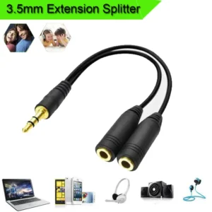 Headphone Splitter 3.5mm Extension Cable Audio Stereo Y Splitter (